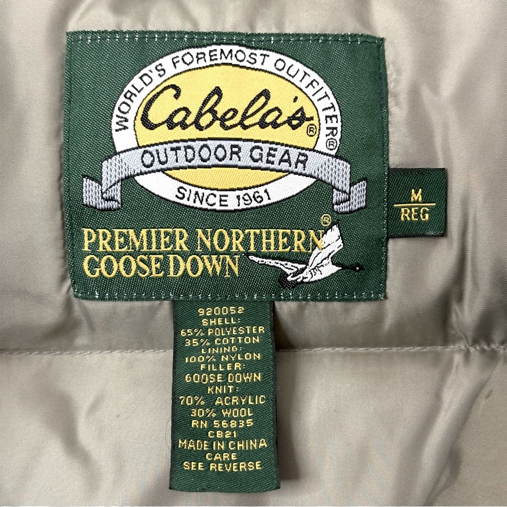 Cabela’s Premium Goose Down Puffer Vest M - Picture 7 of 10